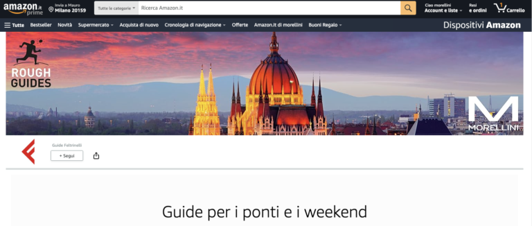 Su Amazon un’intera sezione dedicata alle guide Morellini/Feltrinelli