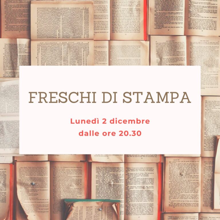 Rivedi Freschi di stampa del 2 dicembre, la diretta online con i nostri autori