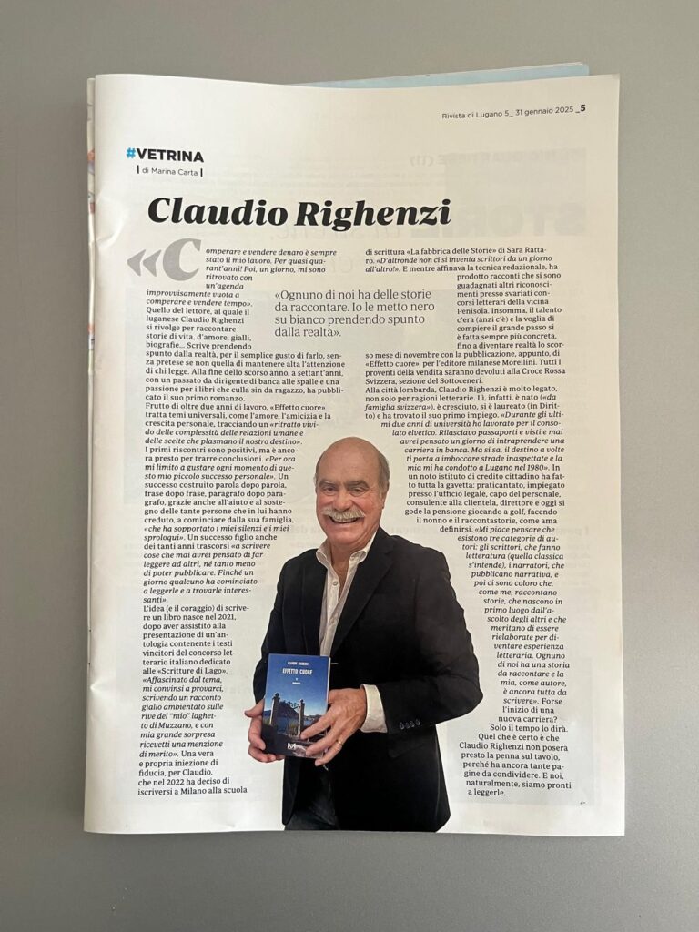 Grande risalto stampa a Claudio Righenzi e al suo "Effetto cuore" 2 WhatsApp Image 2025 01 31 at 13.51.39